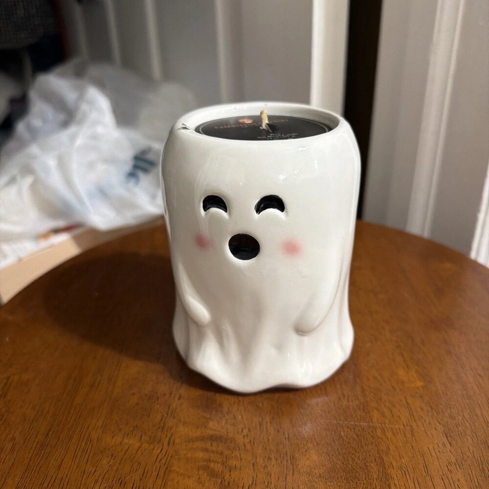 CHRISTIAN SIRIANO NEW YORK 14oz Sculpted Ceramic Ghost Candle - NIB